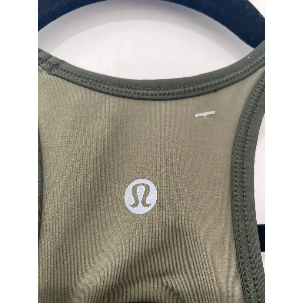 Lululemon Sweaty Or Not Bra II Fatigue Green / Gator Green Size 2